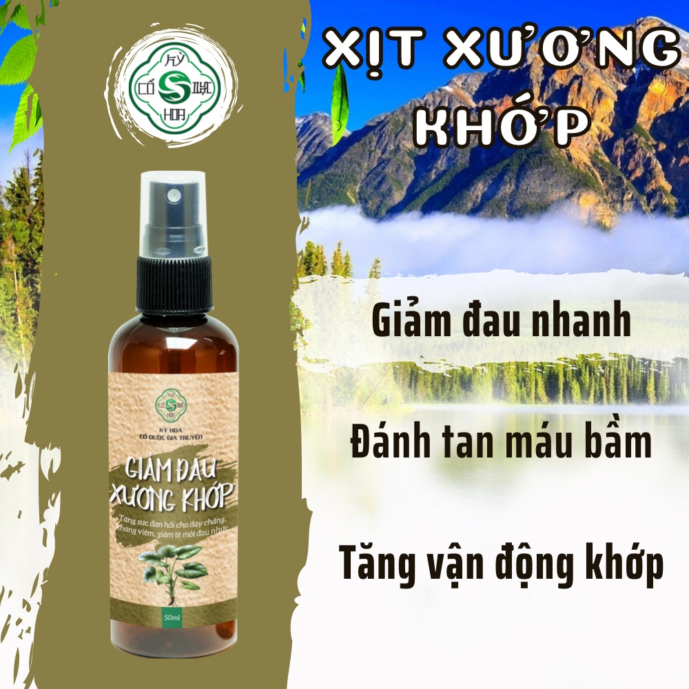 Xịt Xương Khớp Cổ Dược Kỳ Hoa - Xịt hỗ trợ giảm đau nhanh, bổ xương khớp, hết viêm khớp, nhức khớp, thoái hóa khớp hiệu