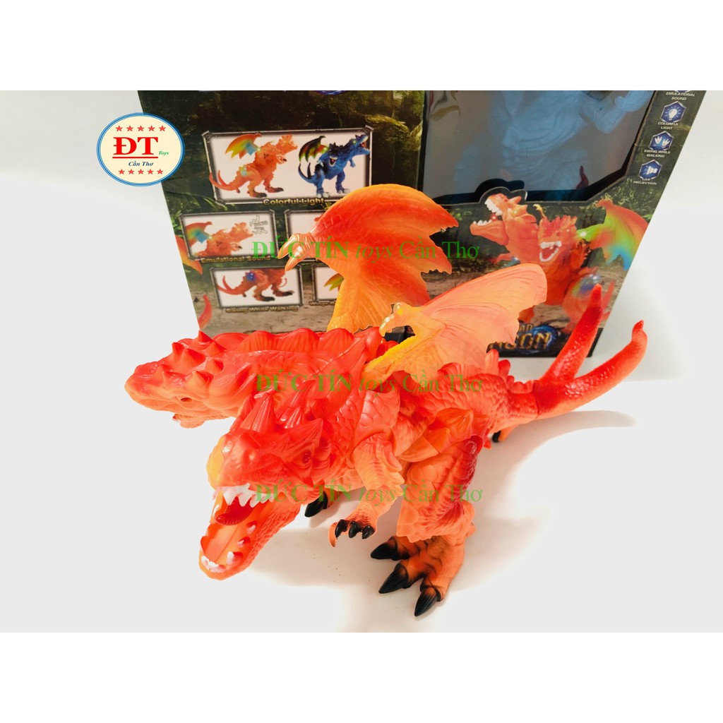 ĐỒ CHƠI KHỦNG LONG CÁNH 2 ĐẦU CHẠY PIN MÌNH GAI