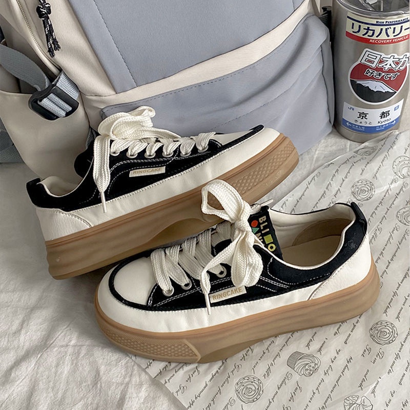 Oeteo Giày canvas Đế Bằng Đa Năng Thời Trang Cho Nữ