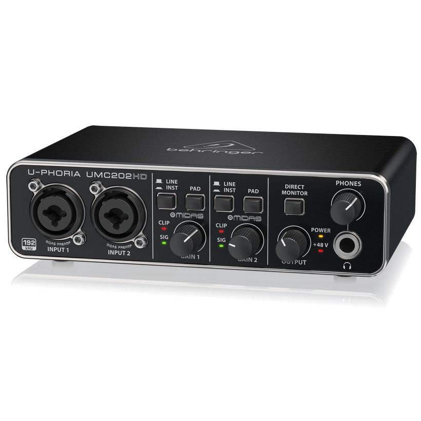 SOUNDCARD Thu Âm BEHRINGER U-PHORIA UMC202HD - Chính Hãng Phân Phối