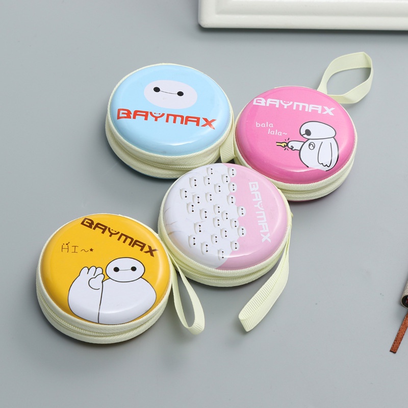 Ví Đựng Tiền Xu Mini Hình Tròn In Họa Tiết Hoạt Hình Sáng Tạo Có Khóa Kéo Tiện Dụng Cho Bé