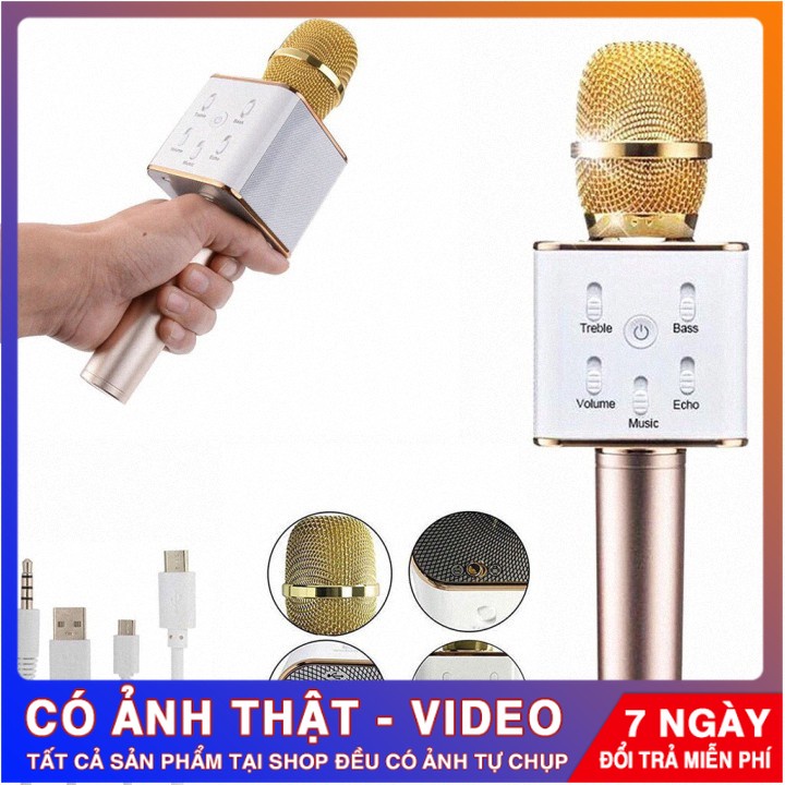 MICRO KARAOKE Q7 TÍCH HỢP LOA NGOÀI BLUETOOTH |Luxury
