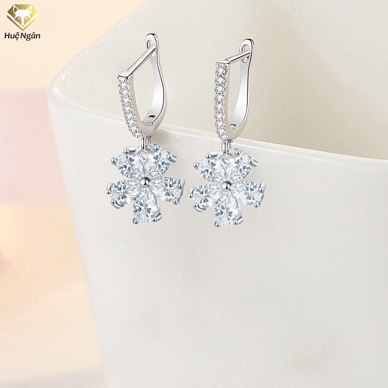 Bông tai bạc Ý Huệ Ngân - Hoa đẹp RYE140950