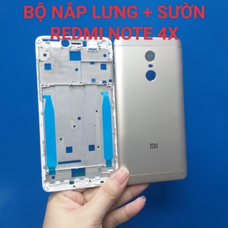 Bộ Vỏ Nắp Lưng Khung Sườn Màn Hình Xiaomi Redmi Note 4X Kim Loại Chính Hãng Kèm Kính Camera