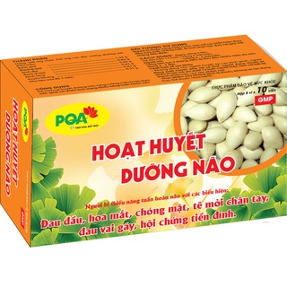 Hoạt Huyết Dưỡng Não PQA Hỗ trợ Tăng Cường Tuần Hoàn Máu Não Phòng Tai Biến Xơ Vữa Mạch Máu Hộp 50 Viên - thuocnampqa.vn