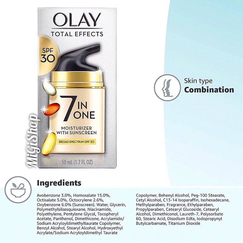 Kem Dưỡng Da Ban Ngày Olay Total Effects 7in1 Moisturizer With Sunscreen 50ml