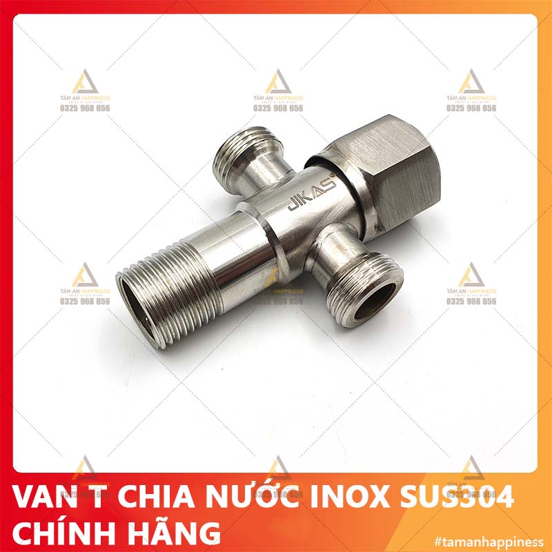 Van Chia Giảm Áp, Van Chữ T, T chia bồn cầu, Khóa 2 Đường Nước Inox SUS 304, Không Gỉ Sét, Bảo Hành 1 năm