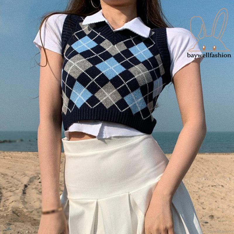 Áo Khoác Len Không Tay Cổ Chữ V Thời Trang Cho Nữ | BigBuy360 - bigbuy360.vn