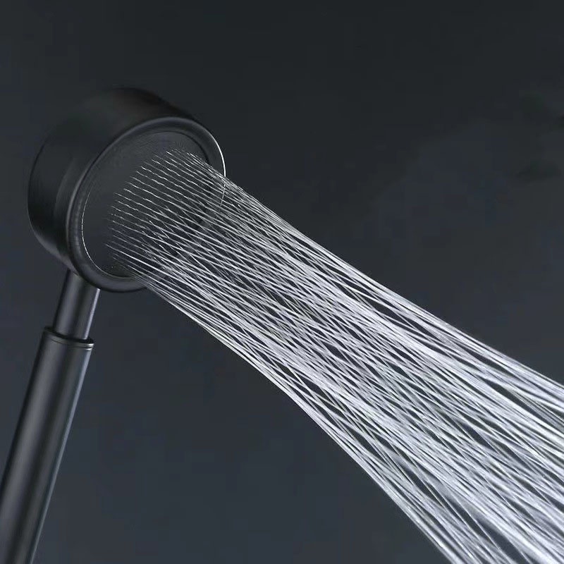 Vòi sen tăng áp inox 304 sơn tĩnh điện Đen - chống rỉ sét sử dụng cho cả nóng lạnh, Tia nước xoáy hình tháp
