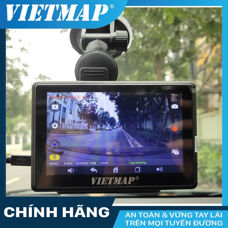 Camera hành trình dẫn đường VIETMAP W810 cho xe hơi + thẻ nhớ 32GB Class 10