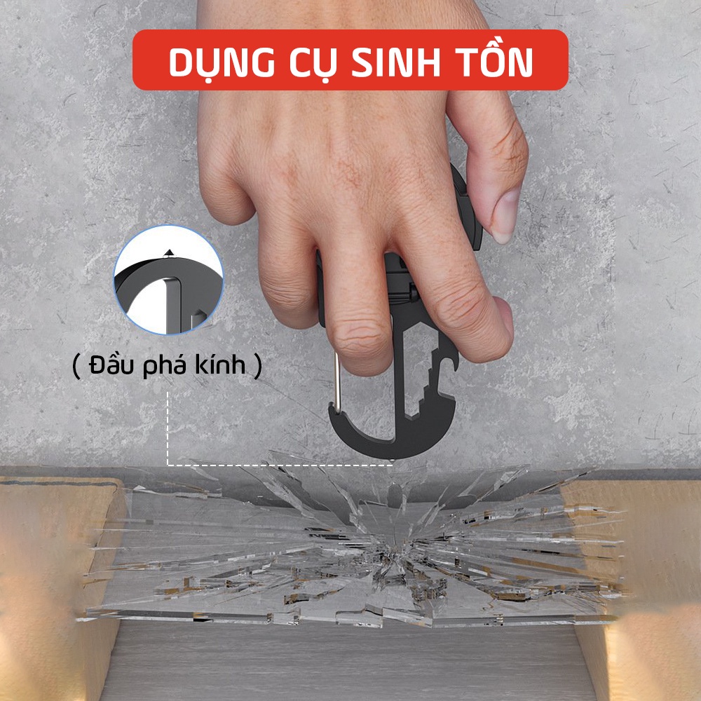 Đèn LED COB Mini KAPU cực sáng có nam châm tự hít kim loại pin 500mAh đèn treo móc khóa báo hiệu khẩn cấp