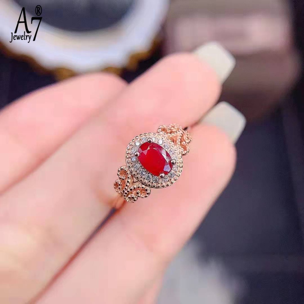 Nhẫn Hở Đính Đá Màu Hồng Vàng 18K A7