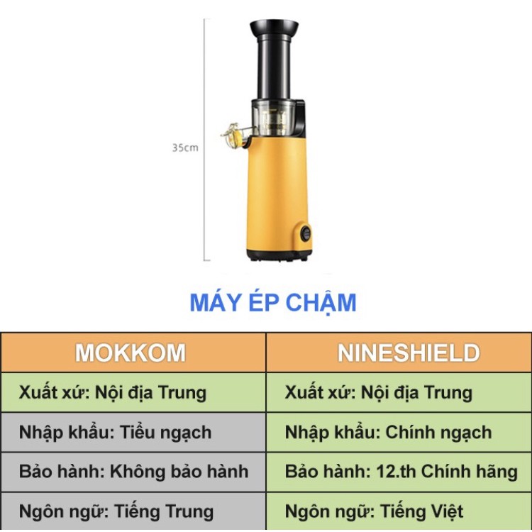 🌟BẢO HÀNH 12 THÁNG🌟 Máy ép chậm Ninesheld KB F6B - Ép trái cây, ép hoa quả siêu kiệt bã