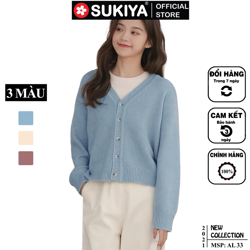 Áo Len Nữ Cardigan Dễ Thương SUKIYA Chất Liệu Len Cao Cấp Mềm Mại AL33 | BigBuy360 - bigbuy360.vn