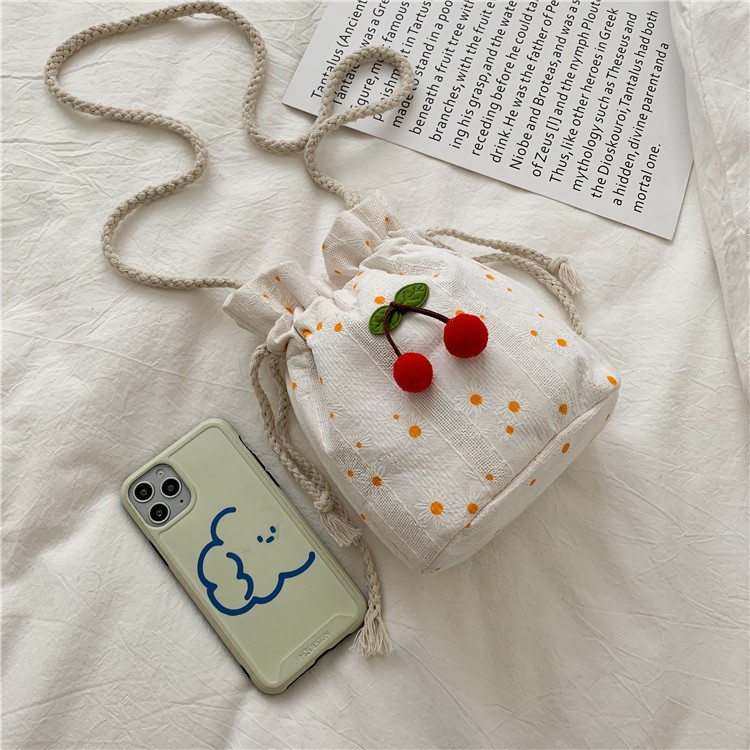 [Mã FAMAYWA2 giảm 10k đơn từ 50k] Túi Nữ Đeo Chéo Đi Biển, Đi Chơi Cherry Dây Rút Hot Trend HH 167 | BigBuy360 - bigbuy360.vn