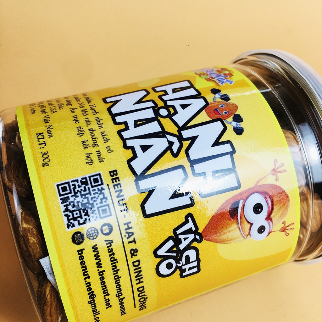 (Hũ 300g) Hạt hạnh nhân tách vỏ Mỹ Hạnh nhân rang sấy tự nhiên Hạt dinh dưỡng Đồ ăn vặt Healthy BeeNut