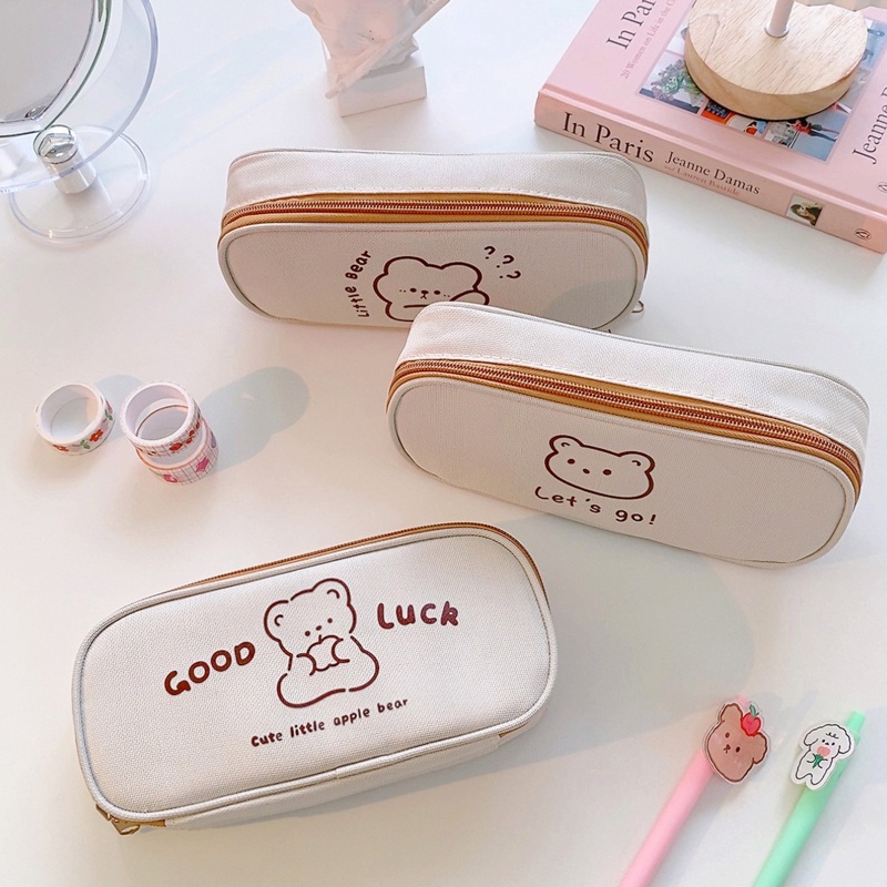 Túi Đựng Bút In Hình Cô Gái Dễ Thương Cho Học Sinh