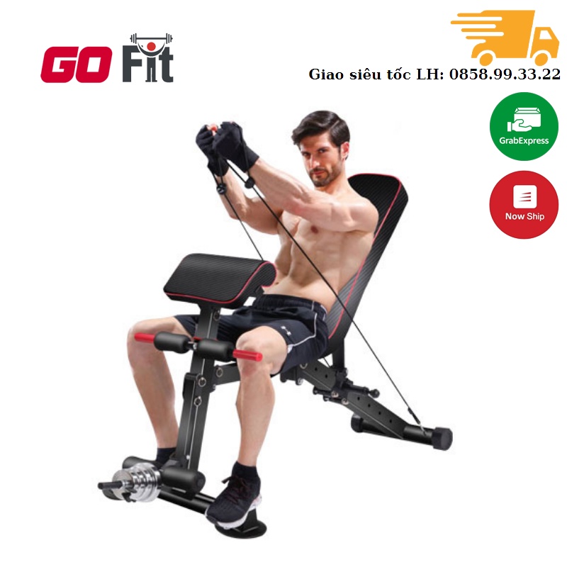 Ghế tập gym 4 trong 1 cấp, Ghế tập tạ có thể gấp gọn đa chức năng, ghế băng tập thể thao dụng cụ thể hình