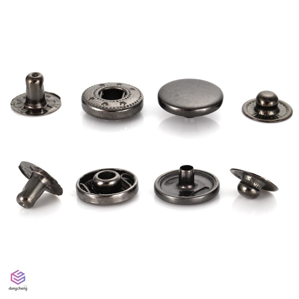 Set 40 Nút Kim Loại 12.5mm Kèm 4 Nút Bấm Chuyên Dụng Cho Quần Áo