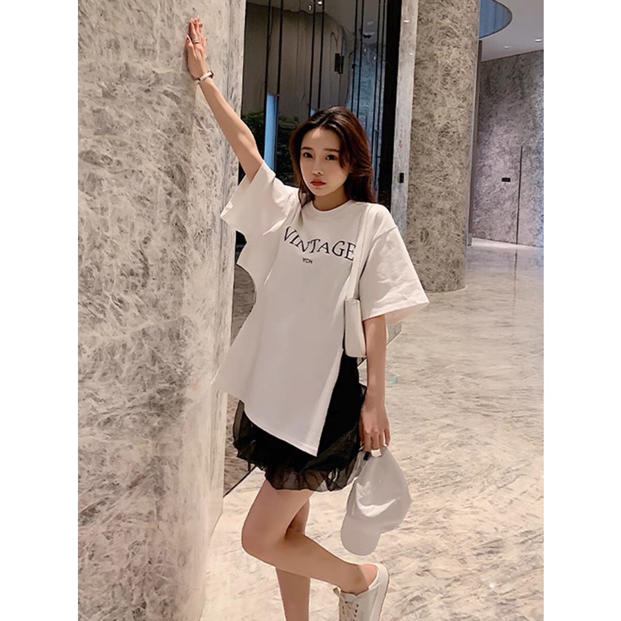 Set Bộ Áo Vintage Xẻ Tà + Chân Váy Bánh Bèo Tầng Hot Trend Ulzzang Thời Trang Nữ