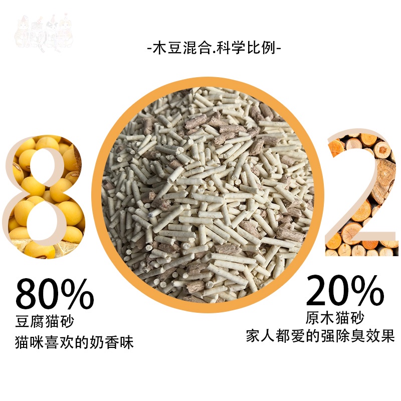 Cát vệ sinh đậu nành mix gỗ hữu cơ CATURE an toàn cho mèo xã được bồn cầu - bao 6 lít 2.4kg