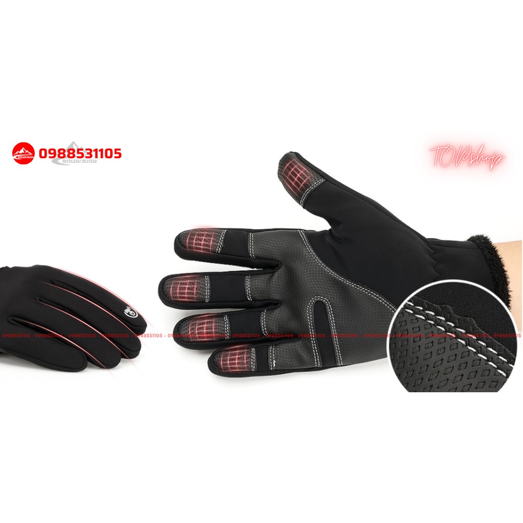 Găng Tay Golovejoy Chống Gió ,Chống Nước Dùng Cảm Ứng Điện Thoại Dành Cho Cả Nam Nữ Top_Shop68