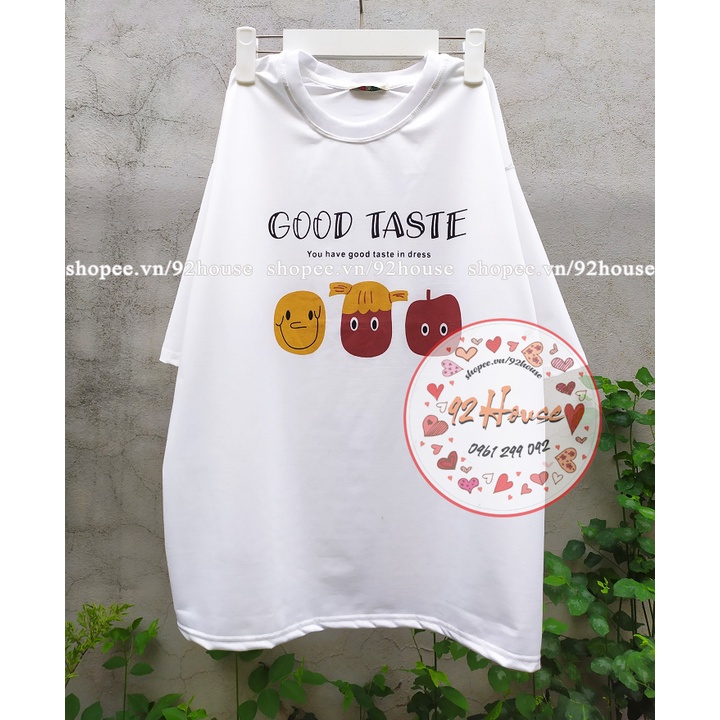 Áo phông rộng unisex freesize ba bé cổ tròn tay lỡ