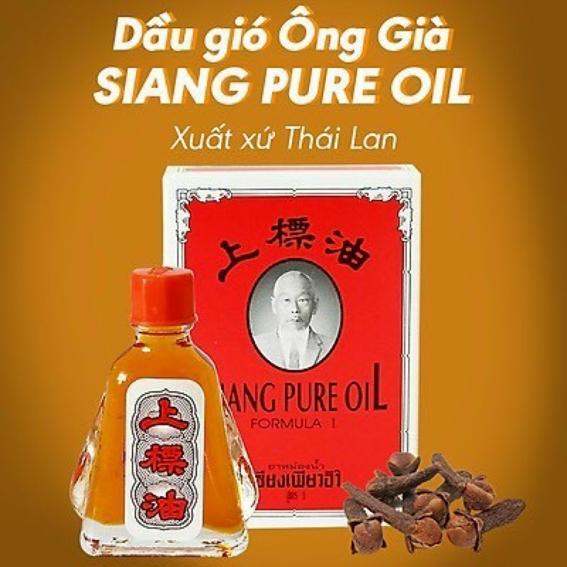 COMBO Lốc 12 chai Dầu Gió Thái Lan Nước Vàng Siang Chai 3cc