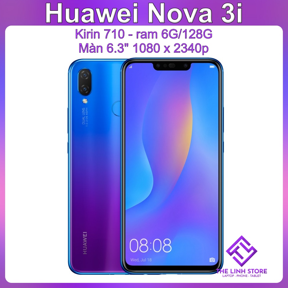 Điện thoại Huawei Nova 3i màn 6.3 inch - Kirin 710 ram 6G 128G