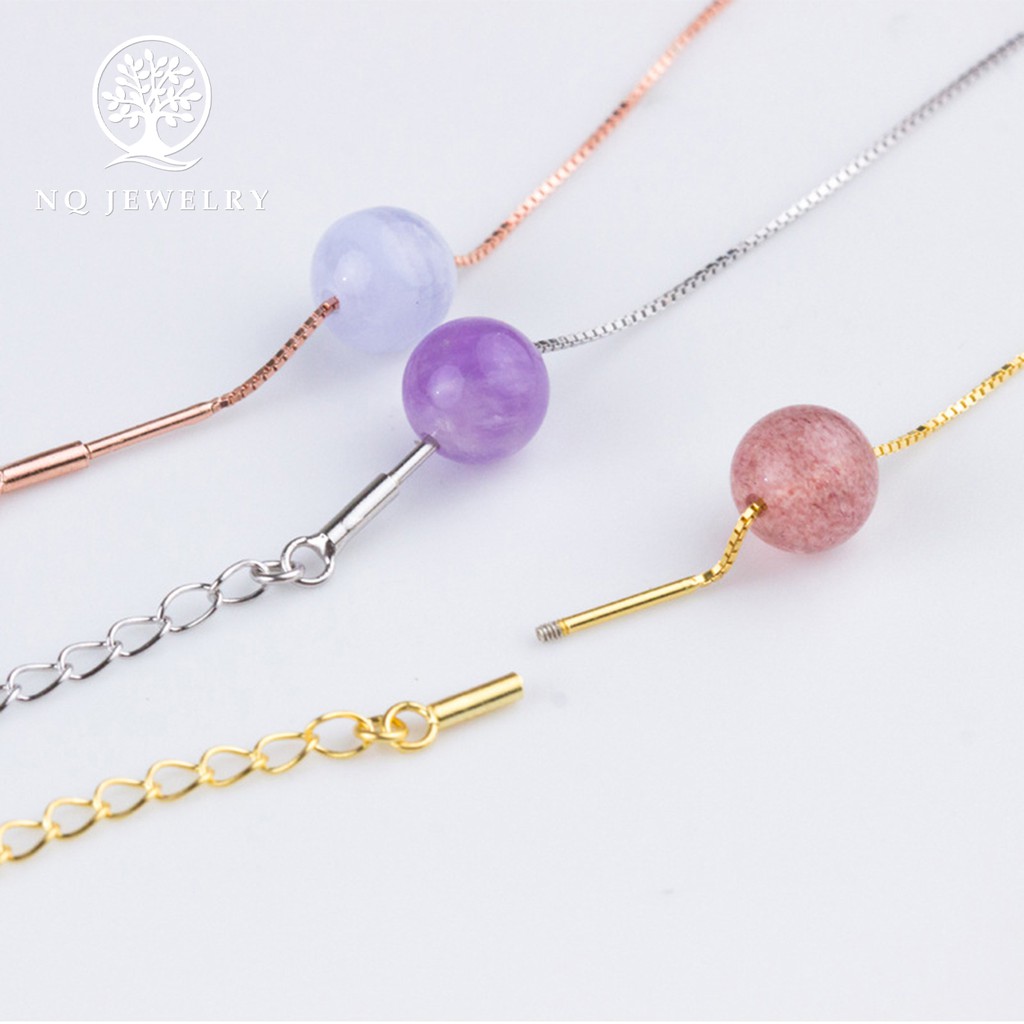 Dây chuyền bạc mảnh 45cm chốt vặn có dây xích- NQ Jewelry