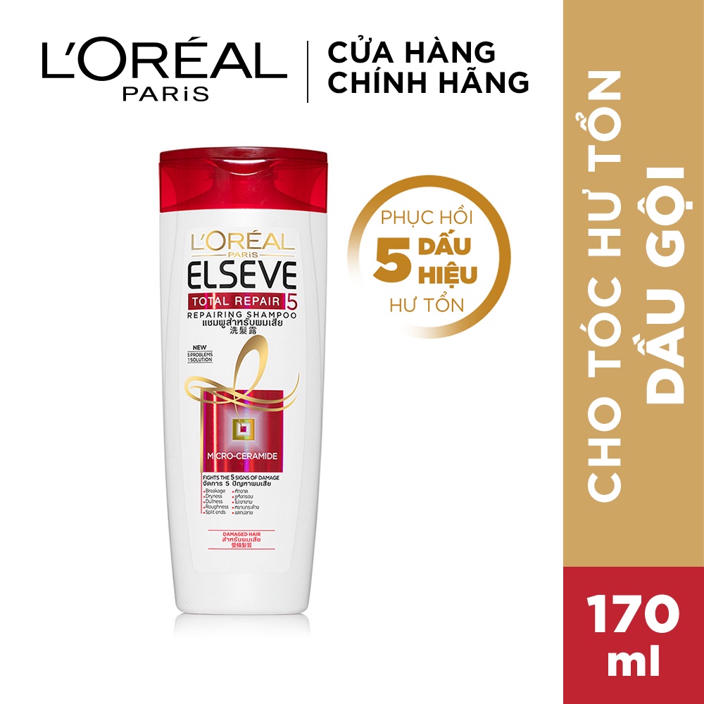 Dầu Gội/Dầu Xả Phục Hồi Tóc L'Oreal Paris Elseve Total Repair 5 Repairing