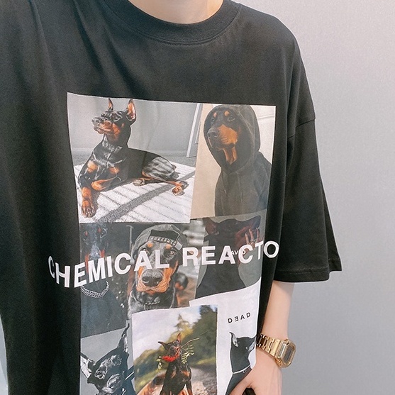 Áo thun tay lỡ HELES form rộng unisex oversize, áo phông nam nữ đẹp ulzzang CHÓ CHEMICAL H31