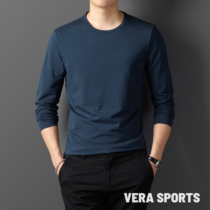 Áo thu đông nam dài tay, chất cotton co giãn, giữ nhiệt cơ thể, dáng ôm cao cấp | BigBuy360 - bigbuy360.vn