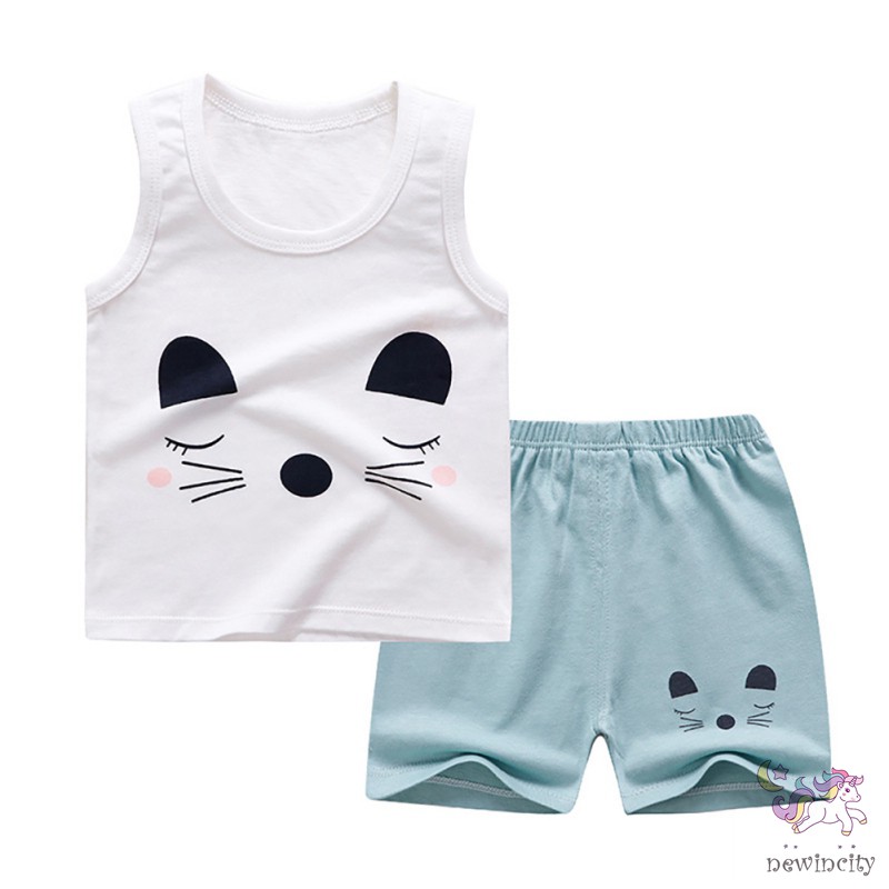 Set Áo Thun 3 Lỗ &amp; Quần Short Đáng Yêu Cho Bé