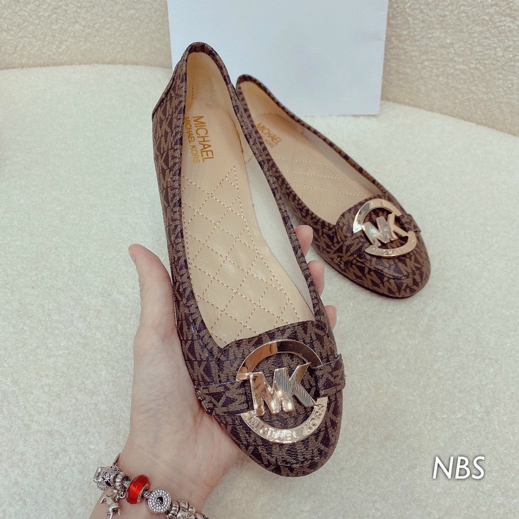 Giày Búp Bê Mũi Tròn Khóa MK Sành Điệu Cao Cấp Siêu Êm