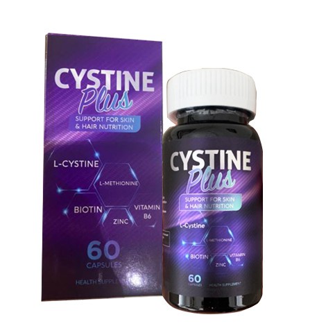 Cystine Plus-Viên uống giảm mụn, ngăn rụng tóc và giảm sắc tố Supplement Fact Cystine Plus