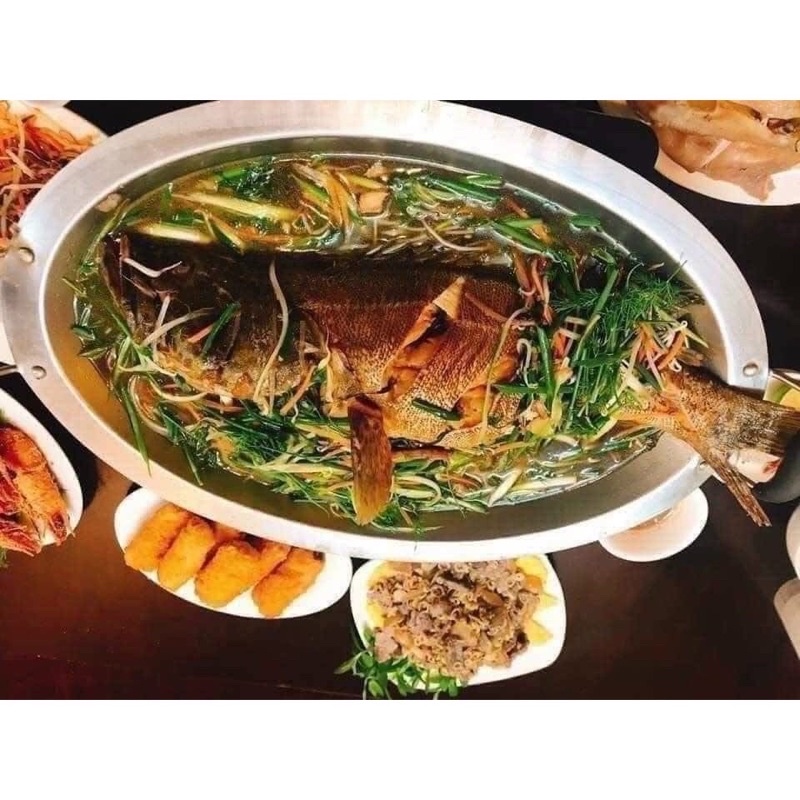 Khay lẩu cá chép om dưa