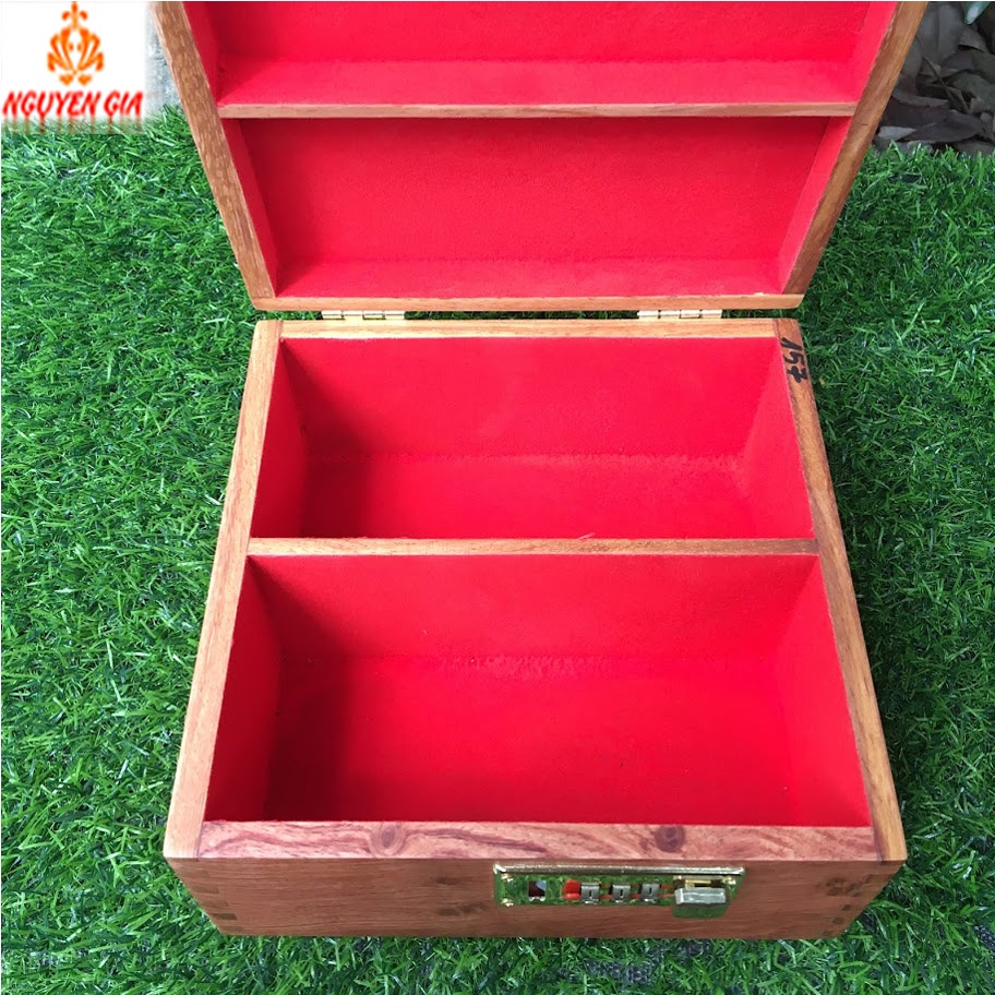 Hộp đựng tiền tiết kiệm có khóa mật khẩu an toàn bí mật bằng gỗ bảo hành 12 tháng nhét tiền nguyên tờ