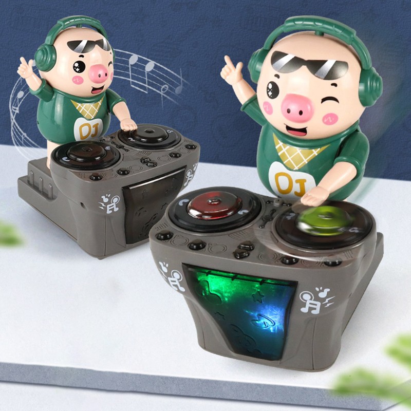 Nhạc điện tử PigToy cho trẻ em DJ-Pig Đồ chơi âm nhạc mới cho trẻ em Khiêu vũ với đầy màu sắc