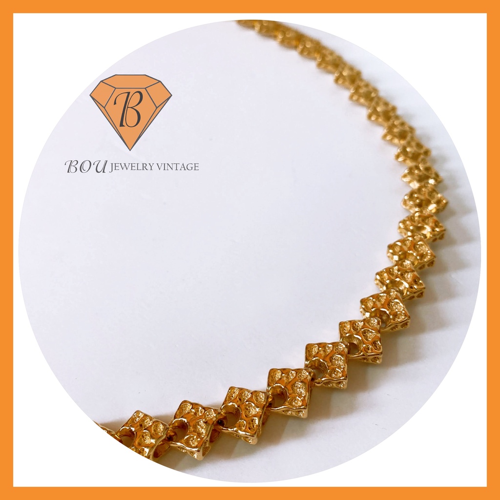 VÒNG CỔ VÀNG SECONDHAND TRANG SỨC SI NHẬT BẢN BOU JEWELRY VINTAGE MÃ VC288