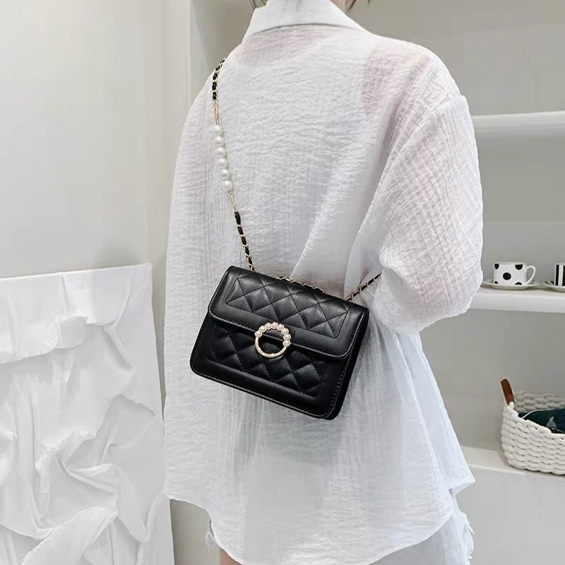 Túi xách nữ đeo chéo đeo vai khoá ngọc tròn phong cách hàn quốc Zuliashop8386