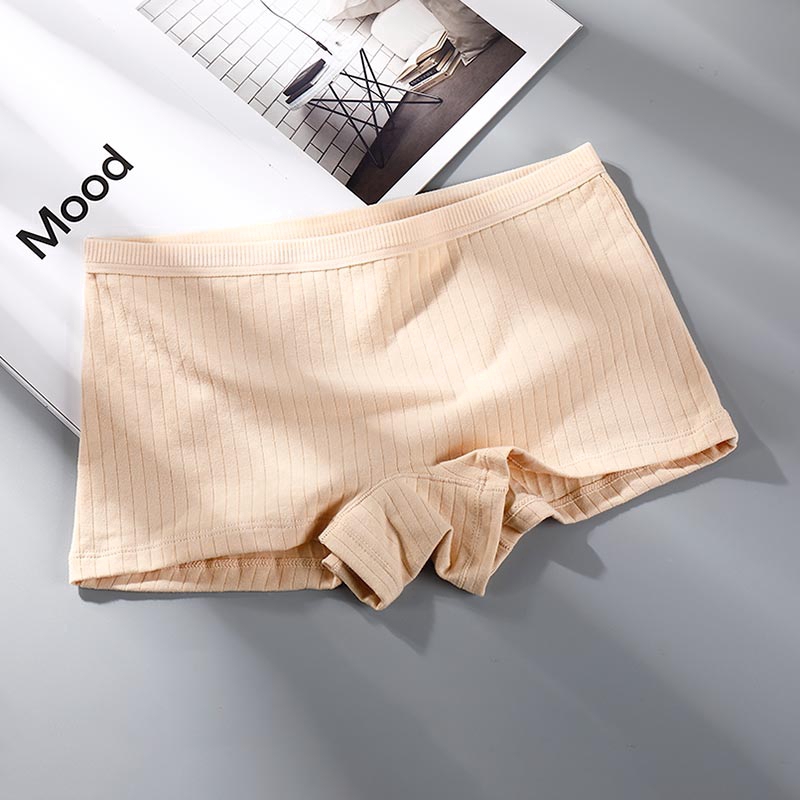 Quần Lót Boyshort Eo Cao Đáy Quần Tổ Ong Vải Cotton Mềm Không Đường May Gợi Cảm Dành Cho Bạn Nữ