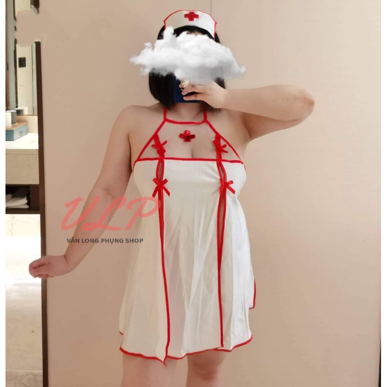 _DN74_Cosplay y tá trắng dây yếm xẻ tà