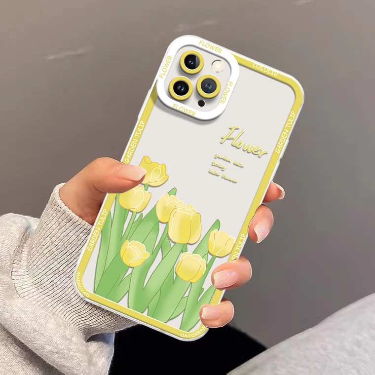 Ốp Điện Thoại TPU Dẻo Trong Suốt Họa Tiết Hoa Xinh Xắn Cho IPhone 14 13 12 Pro Max XS XR X 8 7 6S 14 Plus 11