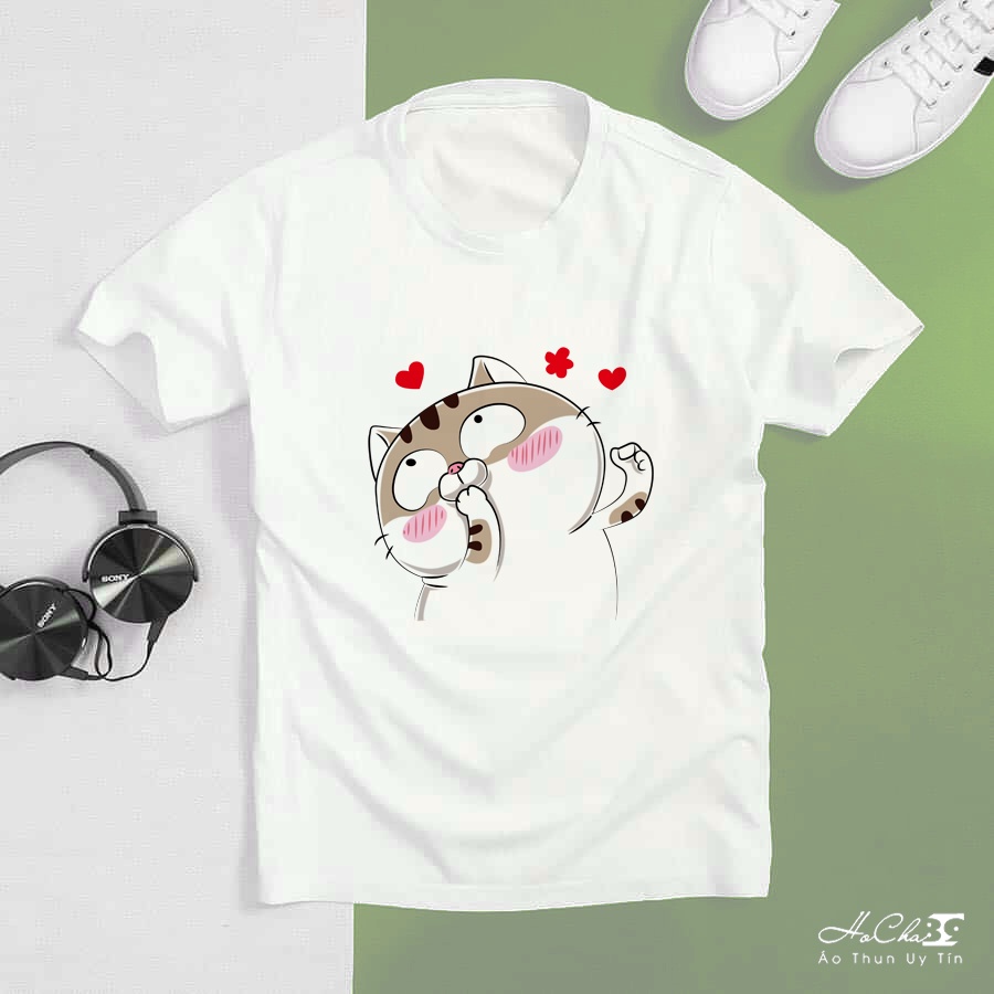 Áo thun Mèo AMI Dễ Thương - W2T718 - HoCha89 Vải Dày Mịn Co Giản 4c May Dây Cổ Móc Xích Cao Cấp (Có Hình Thật)
