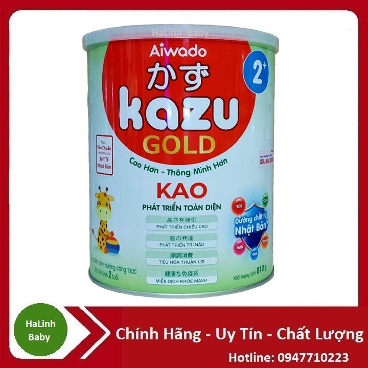 Sữa Kazu gold Kao số 0+ 1+ 2+ 810g [Date 2023]