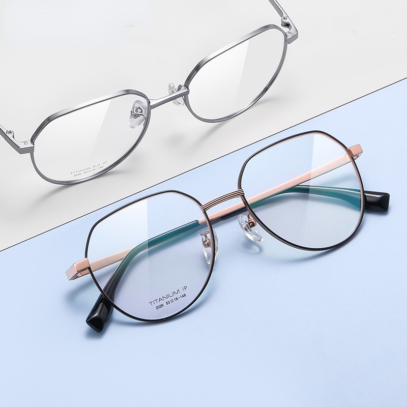 Mắt kính gọng titan tròng phẳng siêu nhẹ ZELIN YJ2026