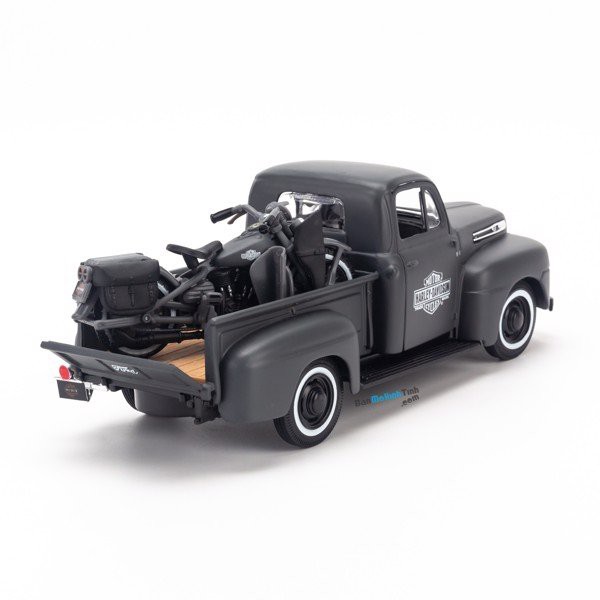 Mô hình xe Ford F-1 Pick Up 1948 With Harley 1942 WLA Flathead 1:24 Maisto