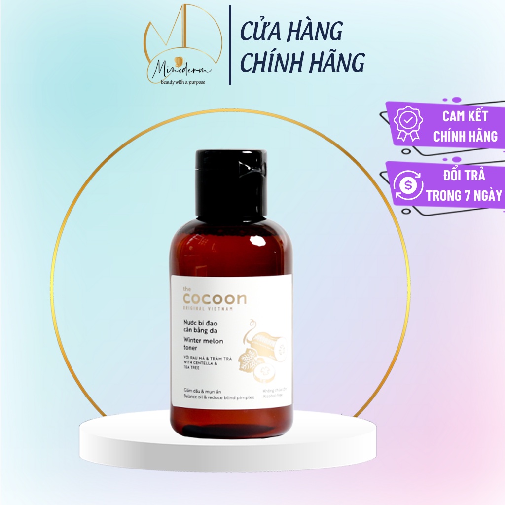 Nước Bí Đao Cân Bằng Da Cocoon Winter Melon Toner - Giúp giảm dầu mụn 140ml, 310ml