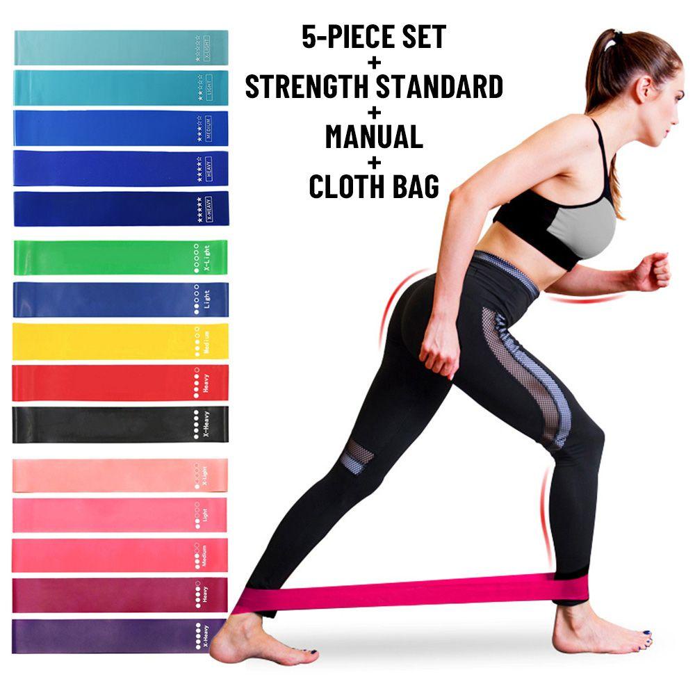 LANSEL Set 5 Vòng Cao Su Kháng Lực Tập Pilates